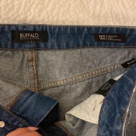 Buffalo David Bitton Denim Mini Skirt waist Size 25 - Picture 3 of 4